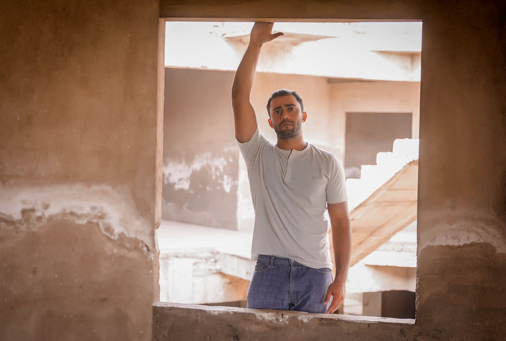 Organic Cotton Half Sleeve Henley