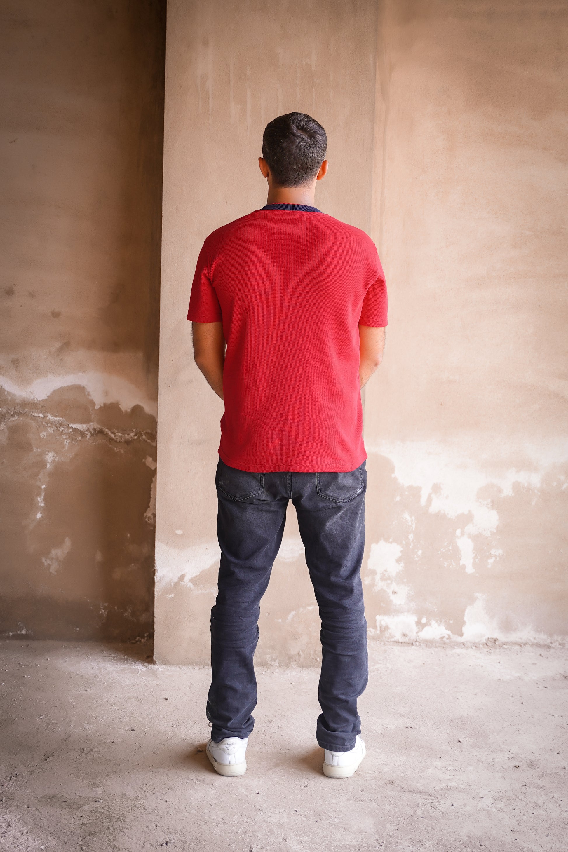 Crimson Button Tee