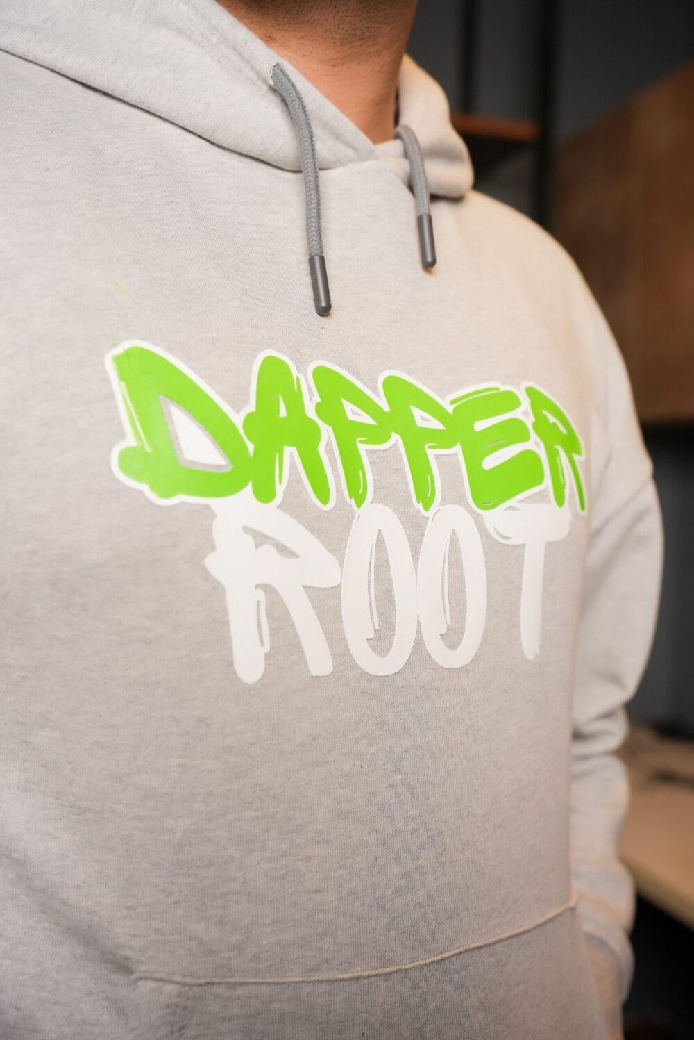 Drop Shoulder Hoodie (Grey) - Image 13